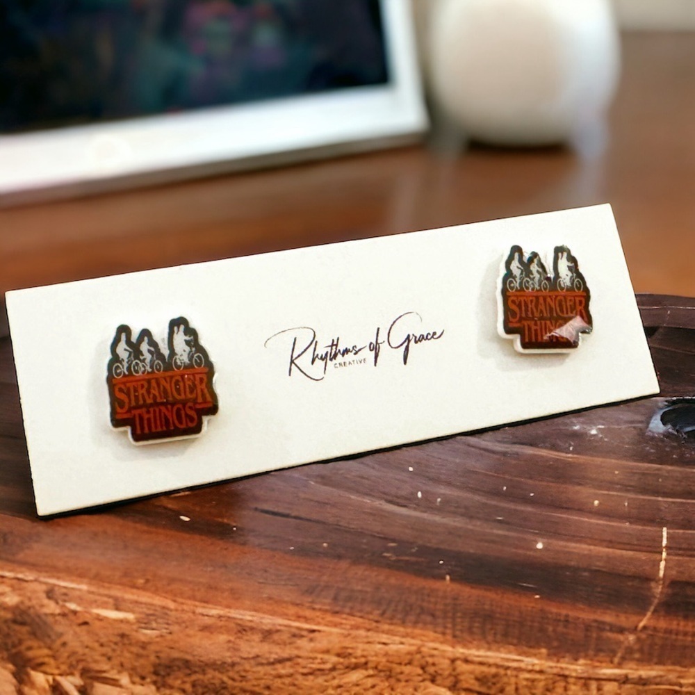 Stranger Things Studs: Elevate Your Style from Hawkins to Hip! NWT Studs - Picture 4 of 16